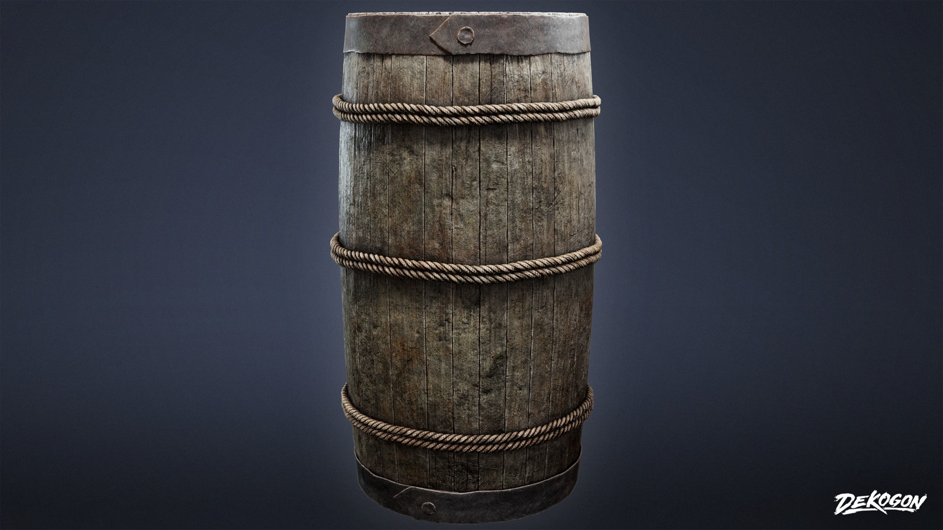 PIRATES - Barrel Rum 01 - NANITE 3D model_6