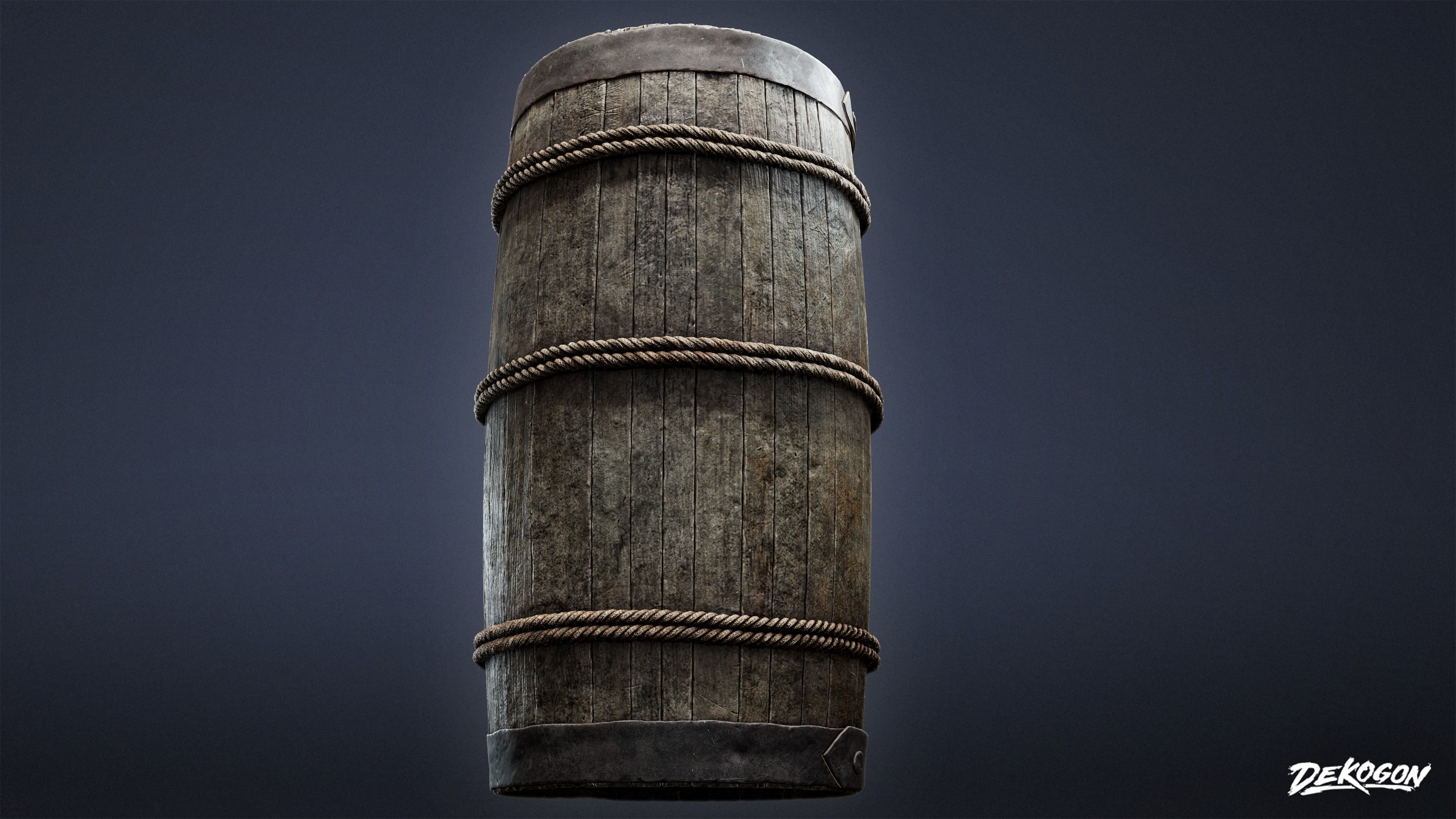 PIRATES - Barrel Rum 01 - NANITE 3D model_4