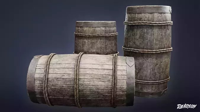 PIRATES - Barrel Rum 01 - NANITE 3D model