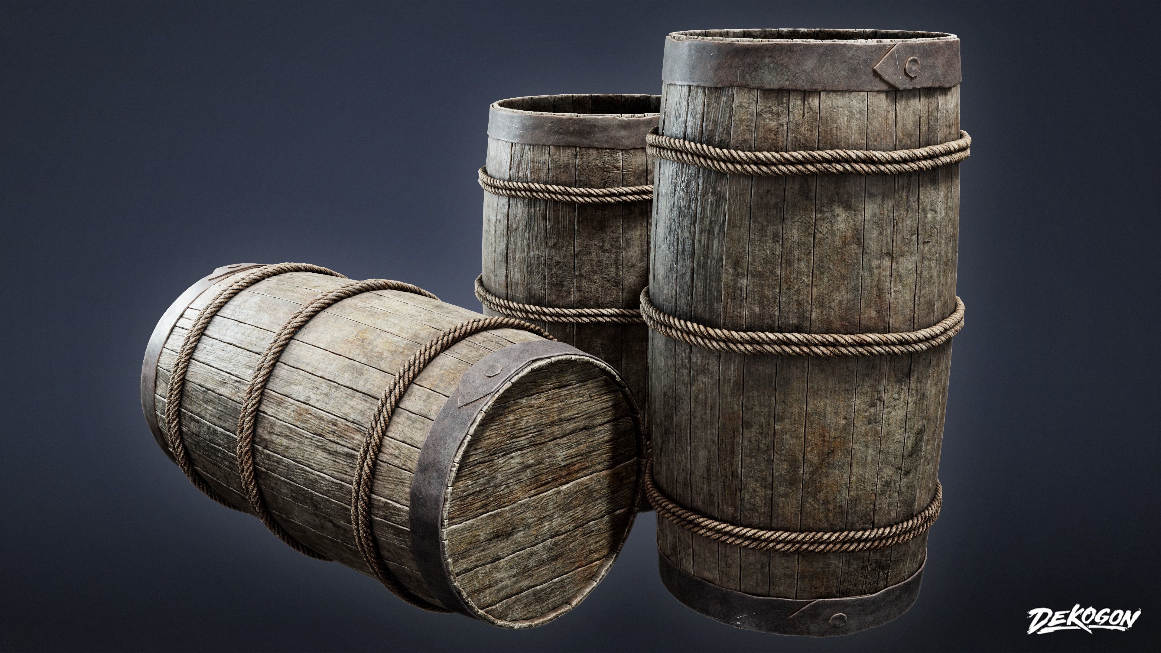 PIRATES - Barrel Rum 01 - NANITE 3D model_8