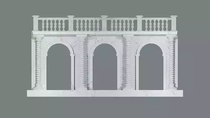 arched doorway arcade 3D print model