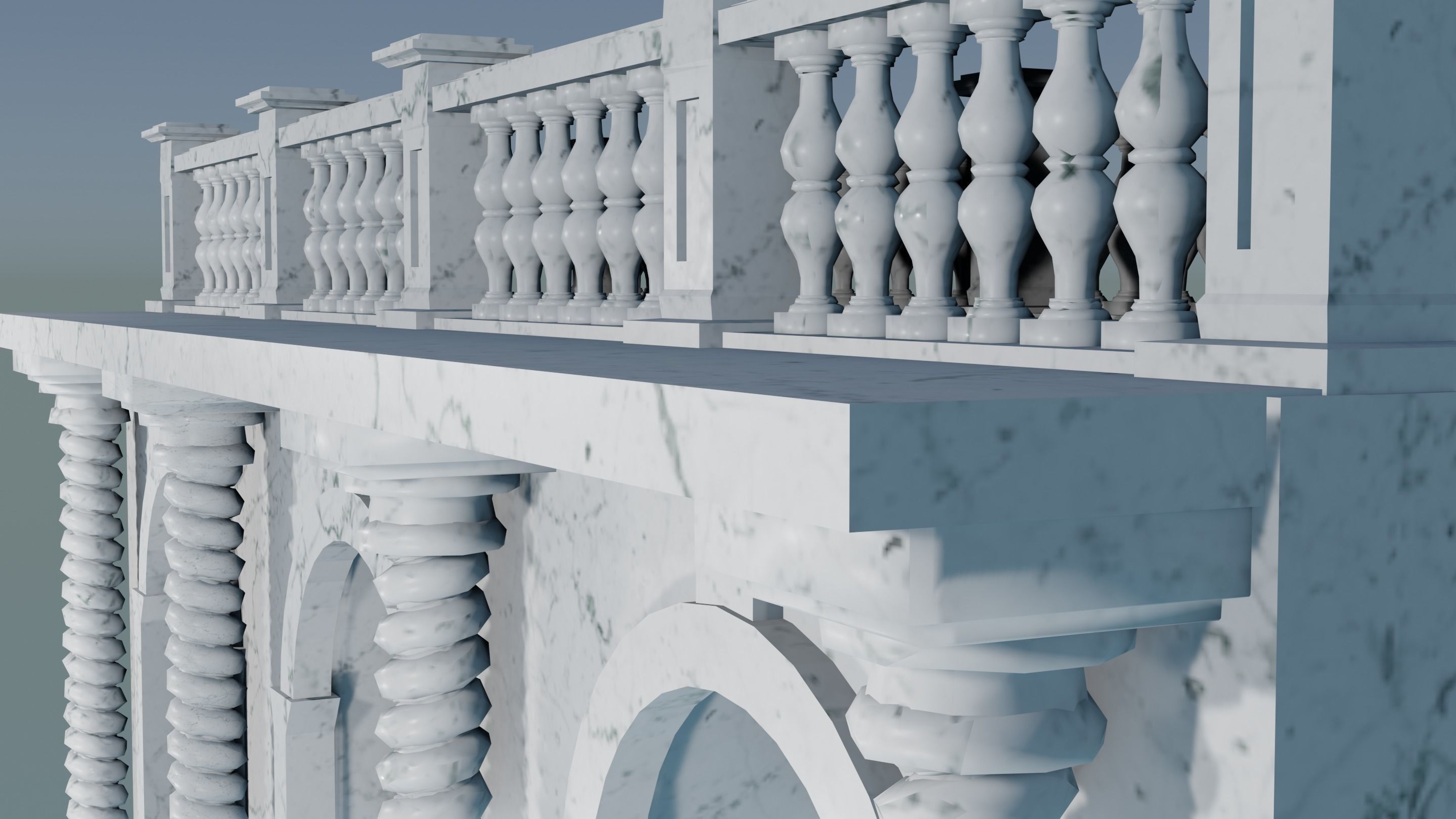 arched doorway arcade 3D print model_4