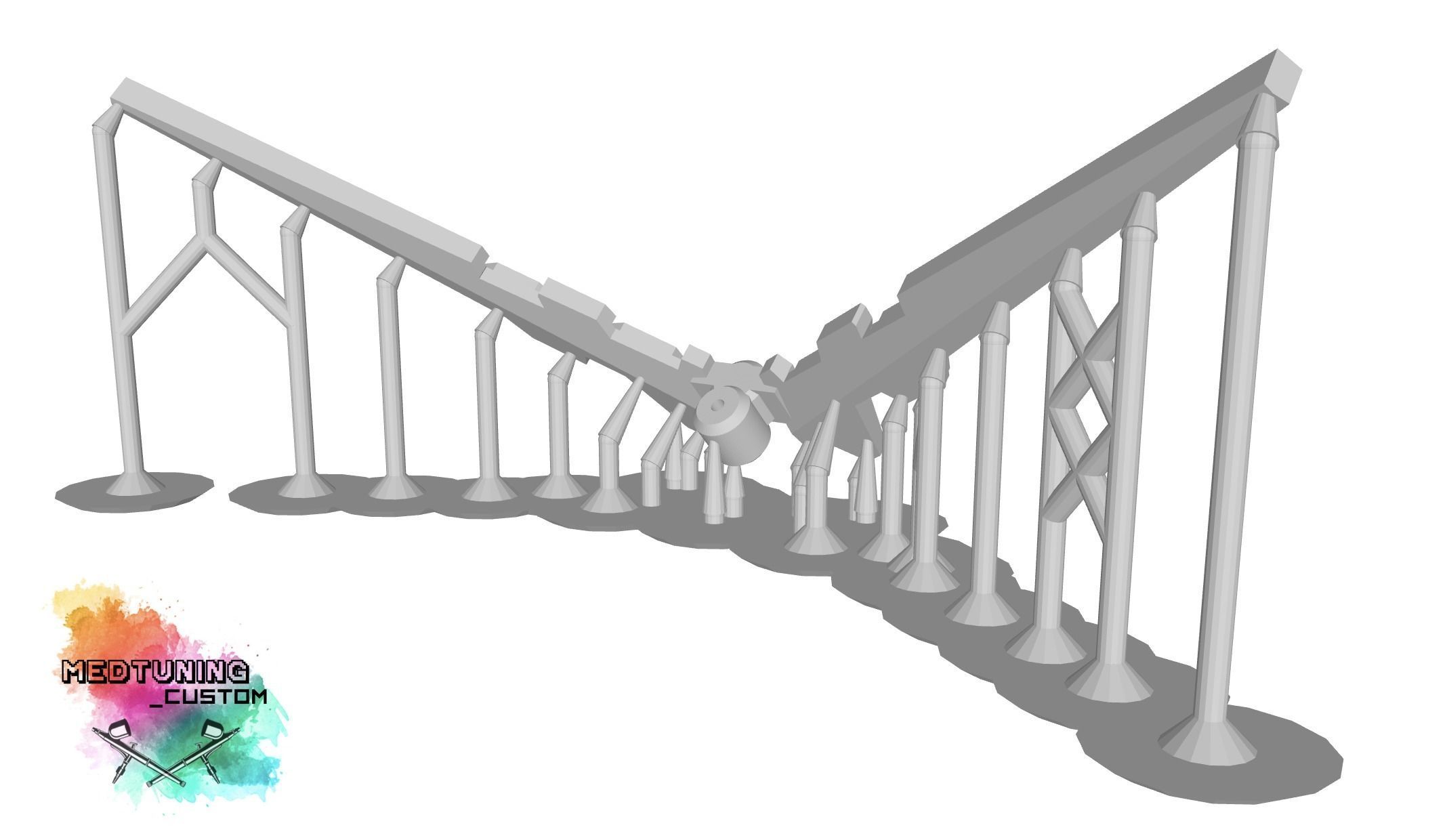 V-fin Unicorn Bandai spare parts 3D print model_2