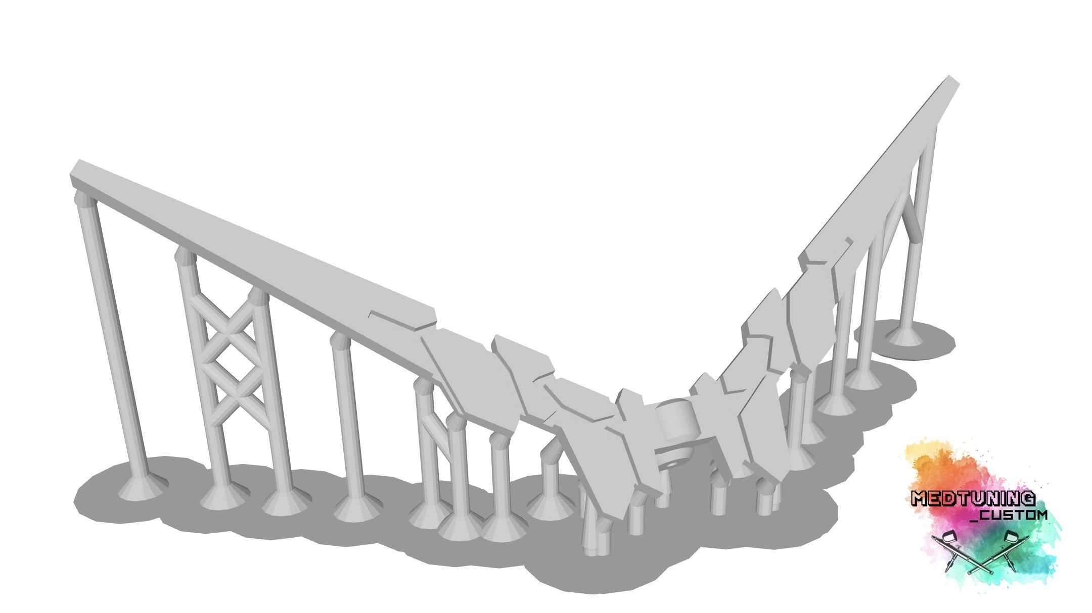V-fin Unicorn Bandai spare parts 3D print model_1