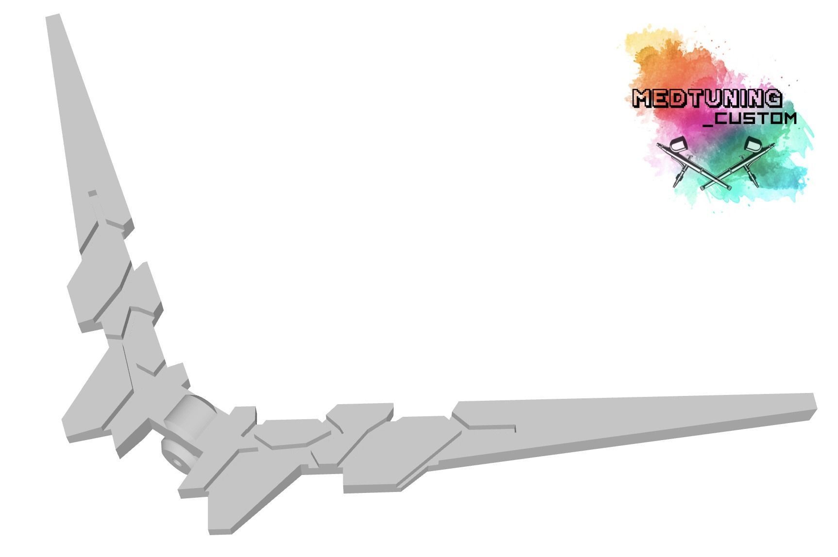 V-fin Unicorn Bandai spare parts 3D print model_3