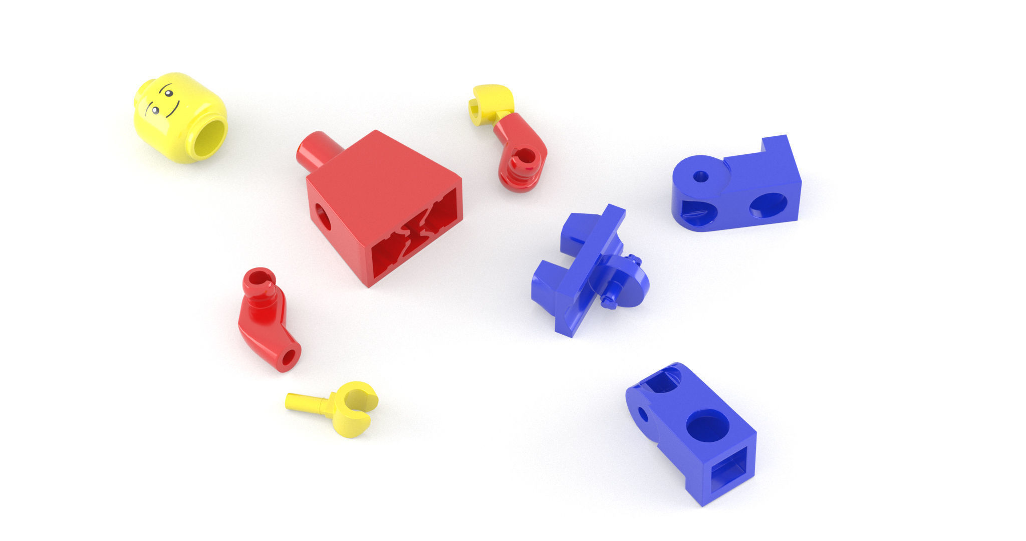 Lego Minifigure Pack Basic 3D model_15
