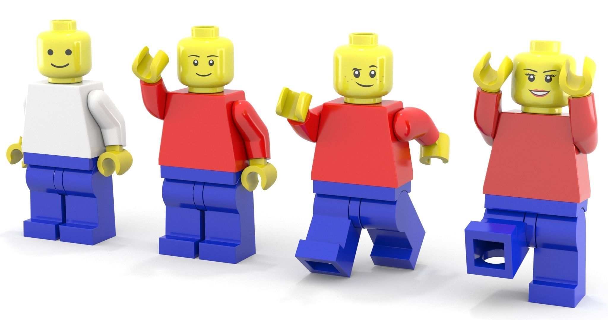 Lego Minifigure Pack Basic 3D model_2