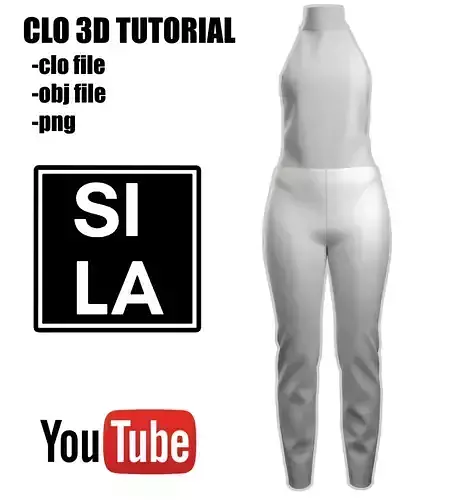BASE TOP AND PANTS SILA  Low-poly 3D model