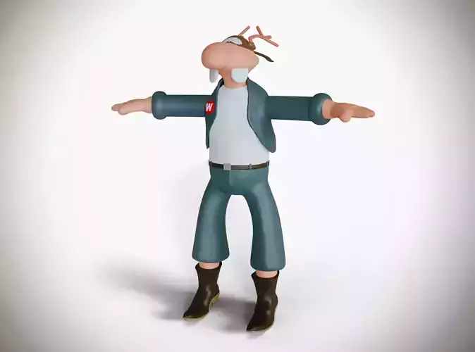 Werner Wernersen - Comic Book Character 3D model