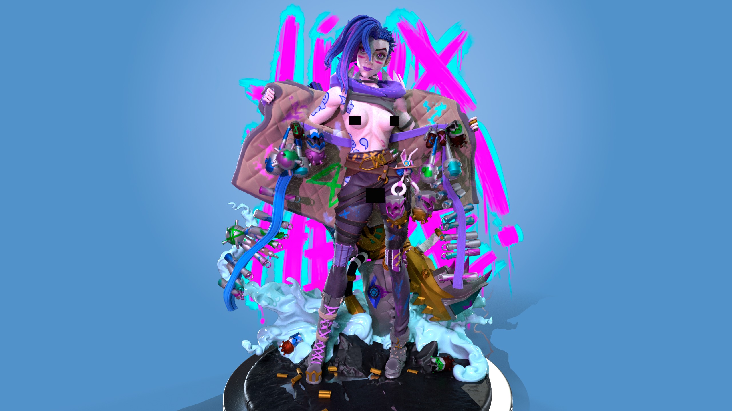 Fractured Jinx NSFW - Arcane 3D print model_1