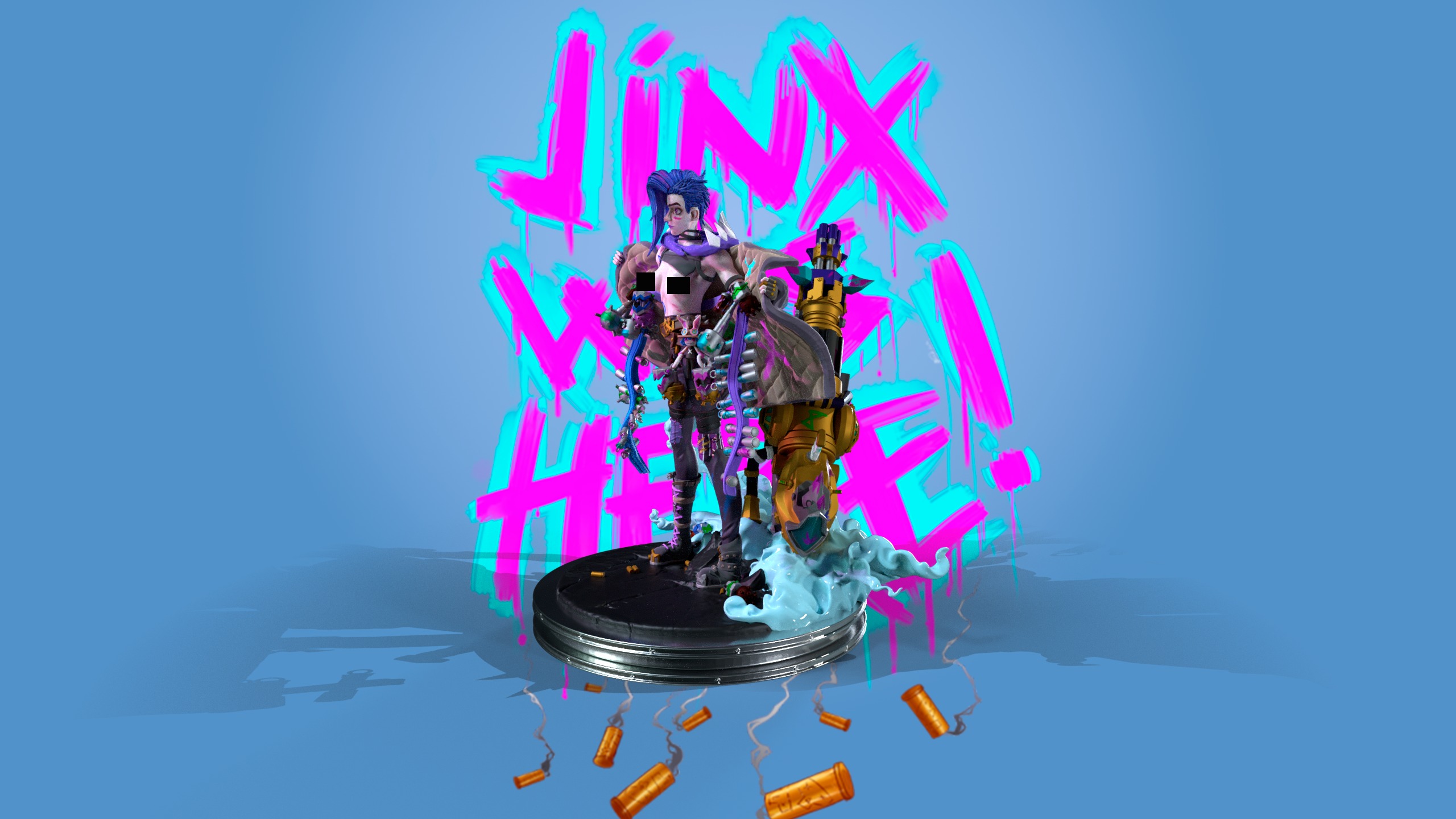 Fractured Jinx NSFW - Arcane 3D print model_5