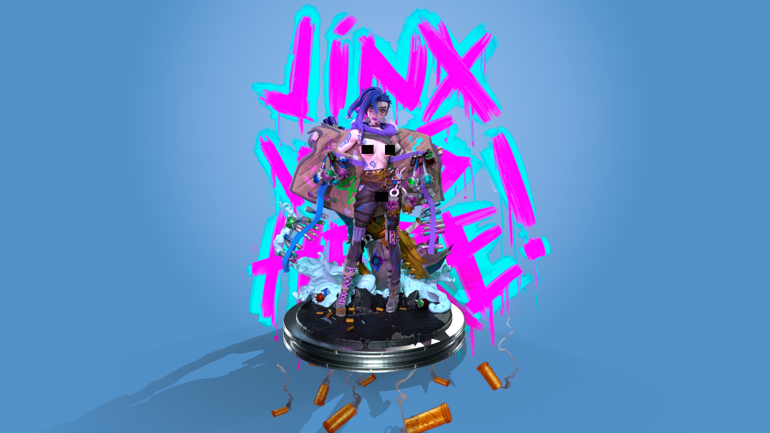 Fractured Jinx NSFW - Arcane 3D print model_2