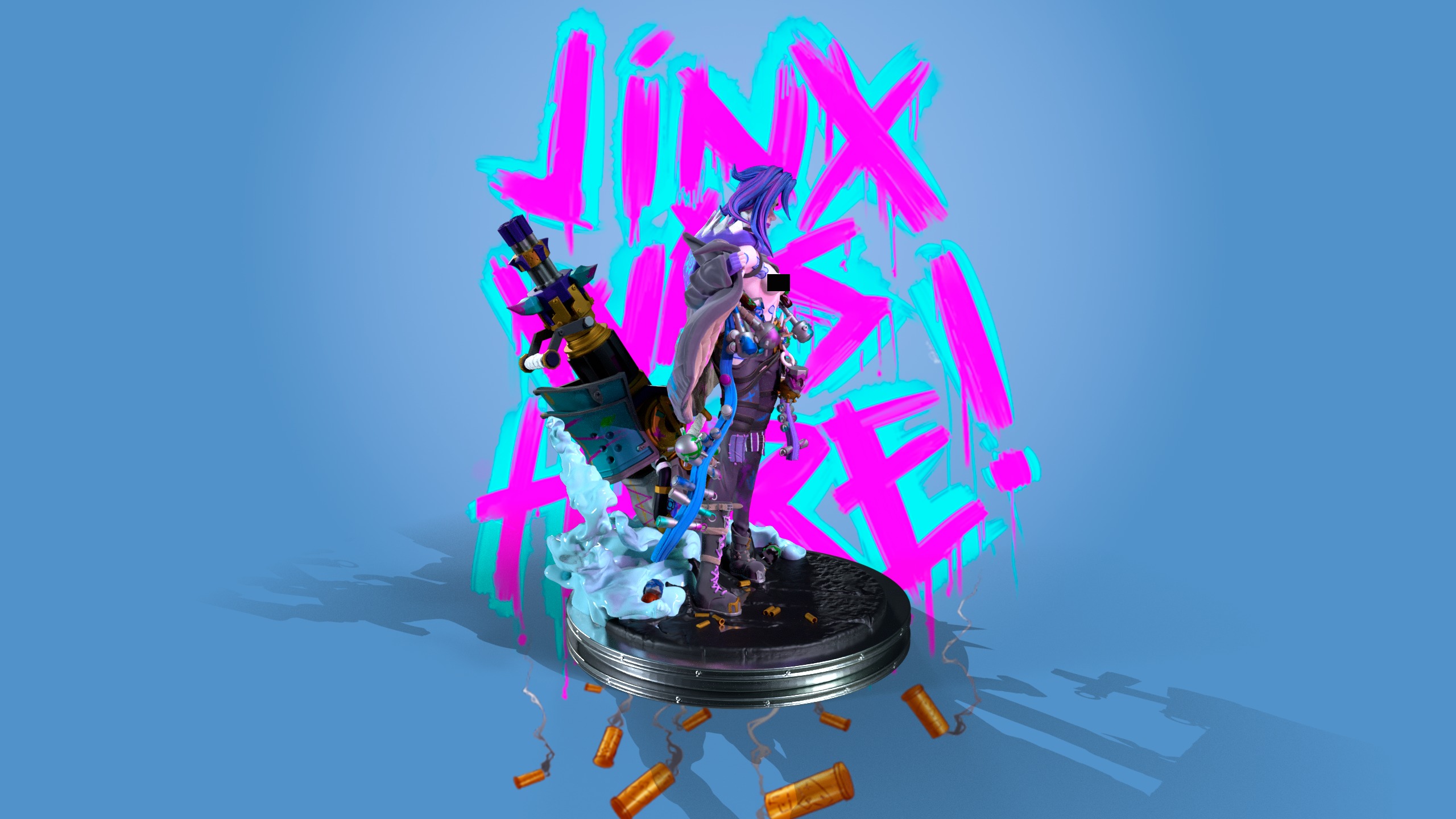 Fractured Jinx NSFW - Arcane 3D print model_4