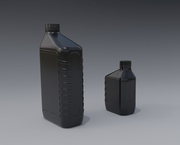 Small and Big Motor Oil Bottles 3D model