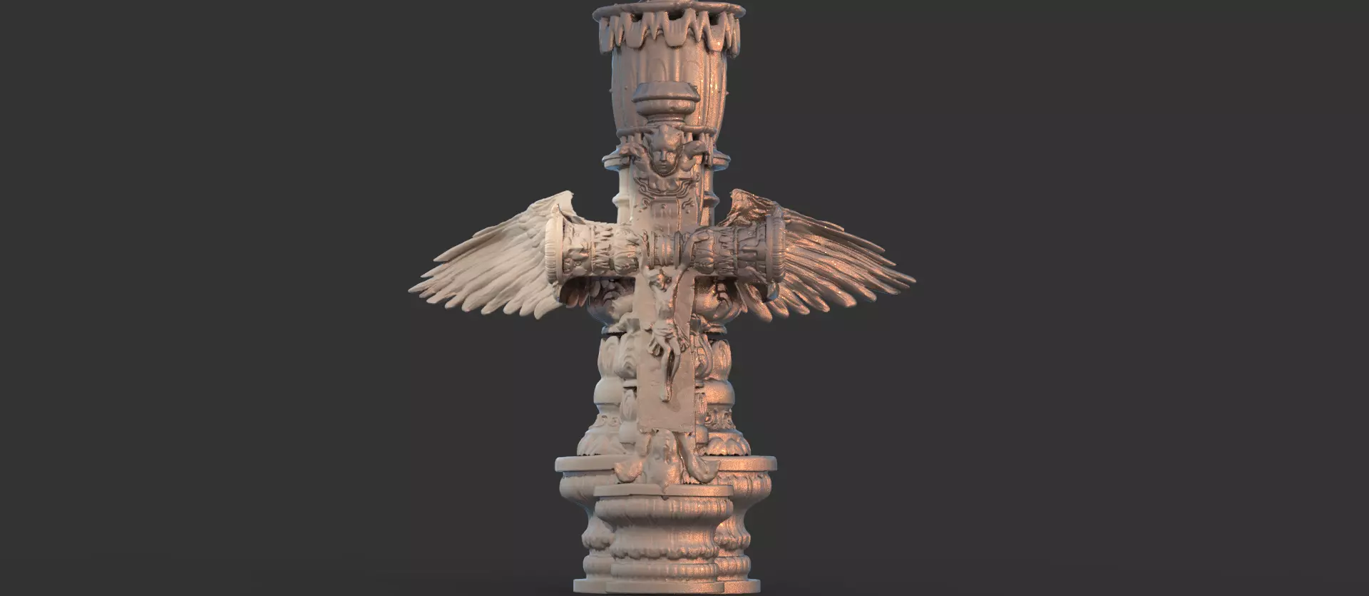 Celtic ornate effigy  3D model_0