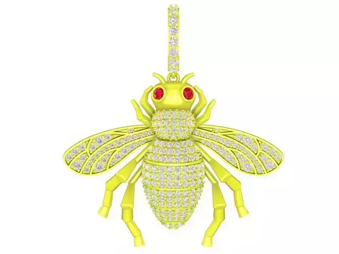 A6179 Luxury Diamond Queen Bee Pendant