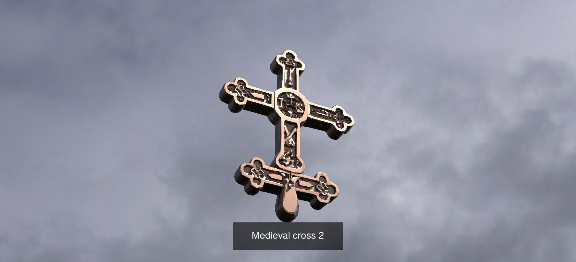 Ornate Cross statue collection _2