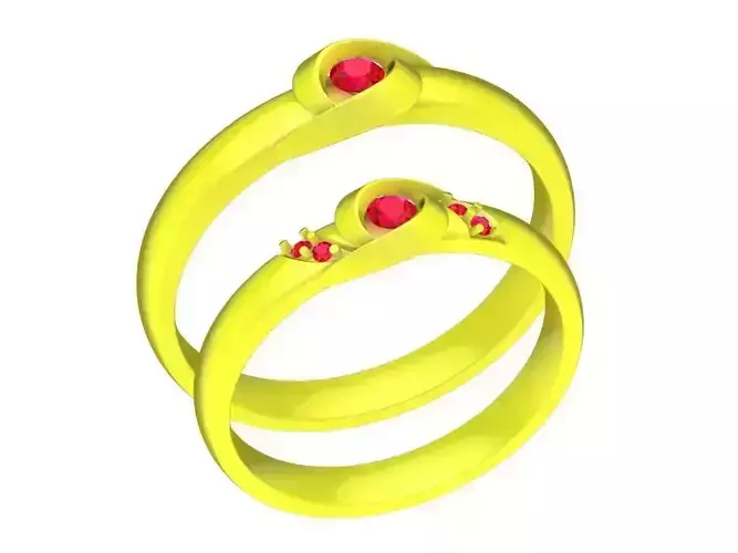 A6226 Fashion Wedding Ring 3D Model