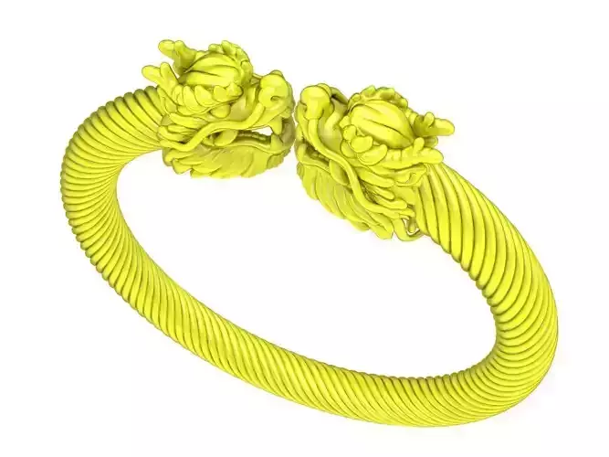 A6238 Dragon Head Bangle Bracelets 3D Model