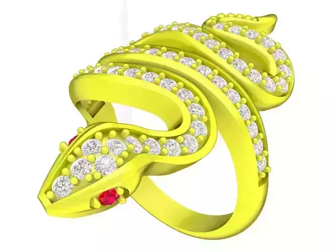 4908 luxury diamond women snake ring