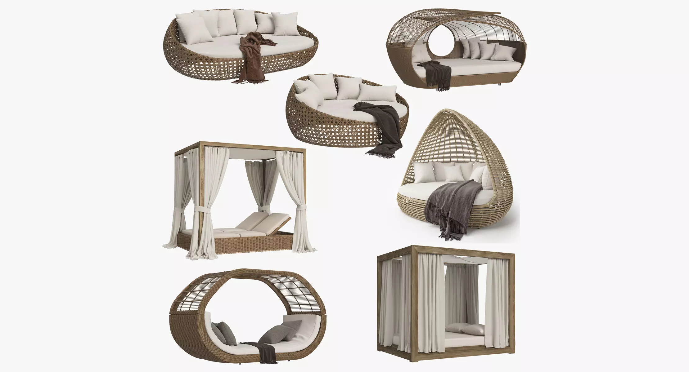 Restoration Hardware Daybed Collection 3D model