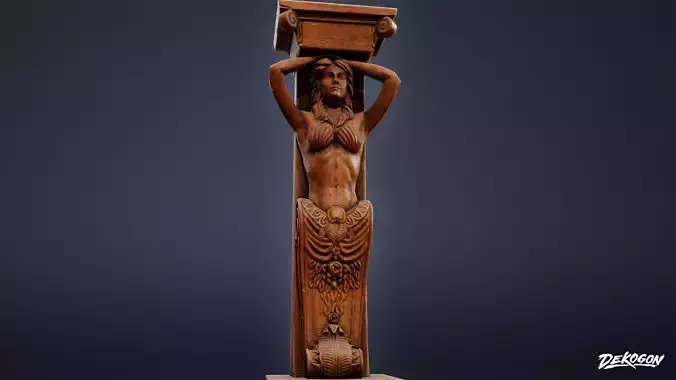 PIRATES - Wooden Pillar 01 - NANITE AND LOW POLY