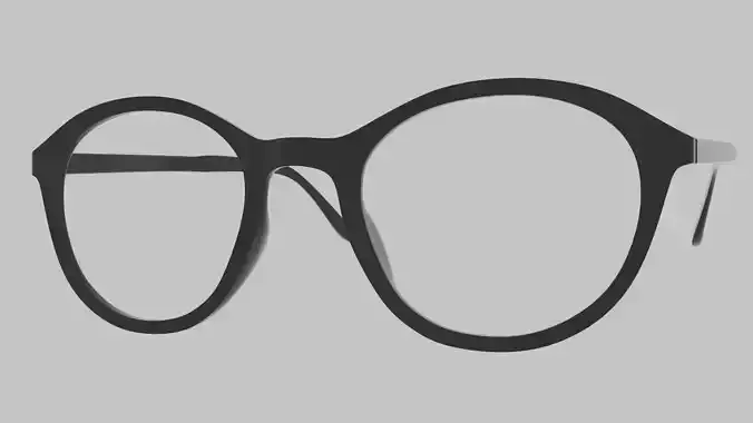 Simple Low-Poly Nerdy Glasses