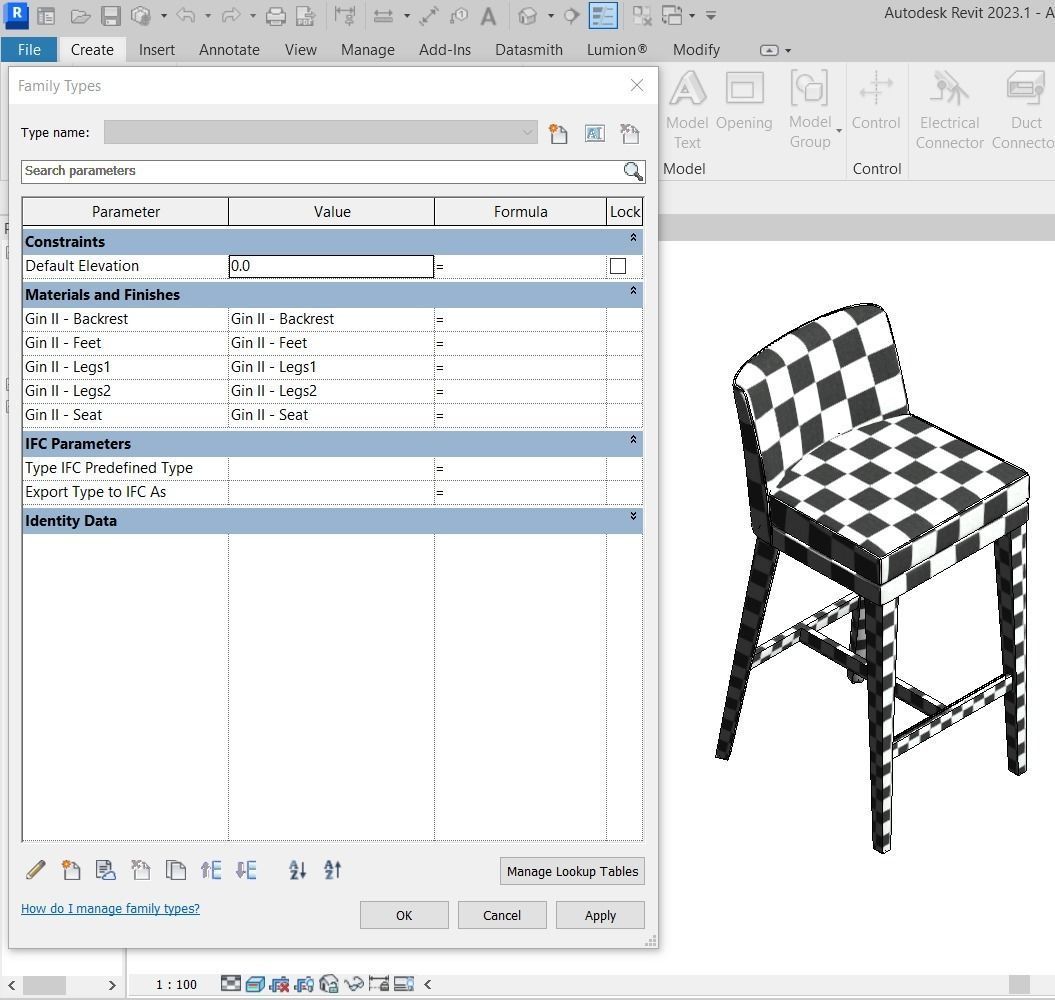 High and low stool Gin II by Artefacto 3D model_8