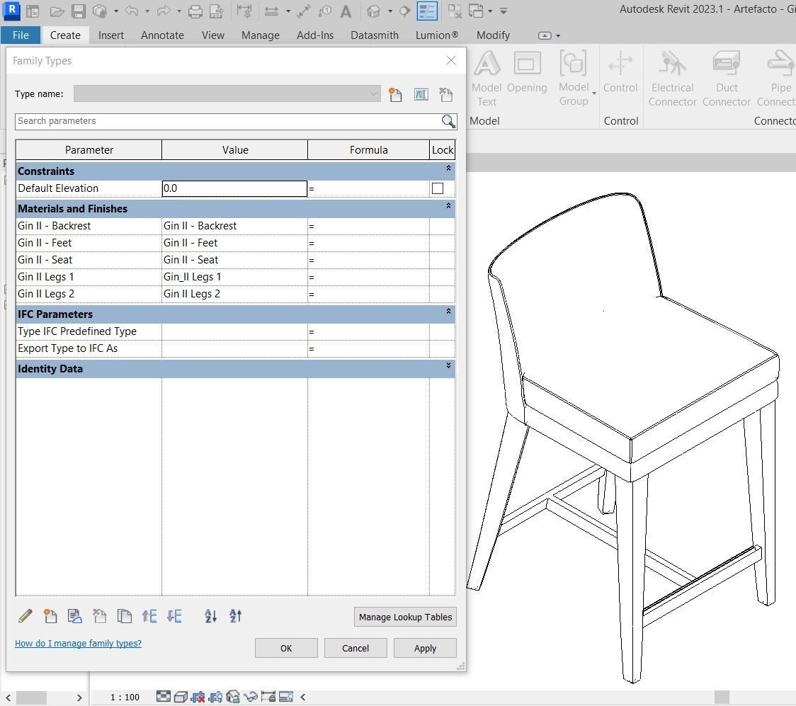 High and low stool Gin II by Artefacto 3D model_11