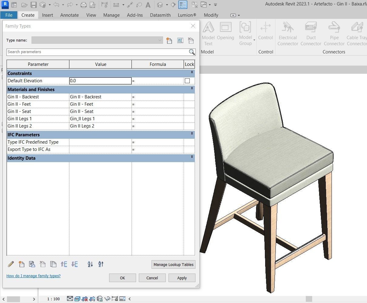 High and low stool Gin II by Artefacto 3D model_7