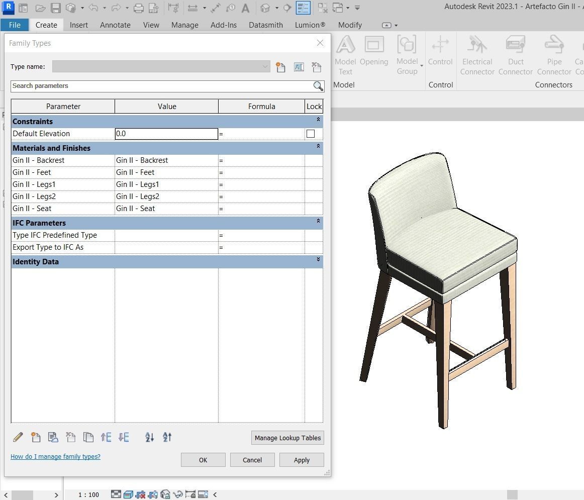 High and low stool Gin II by Artefacto 3D model_6