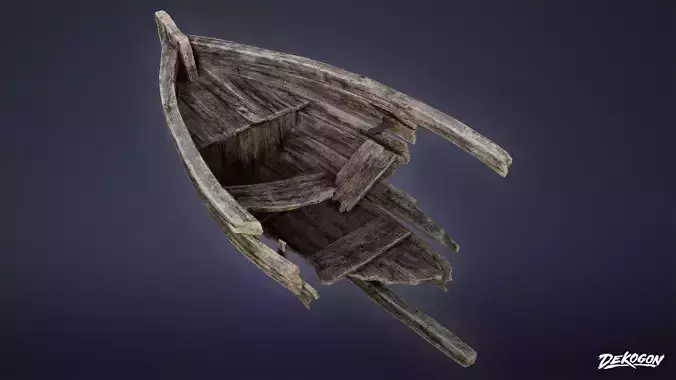 PIRATES - Boat Wreck 01 - LOW POLY Low-poly 3D model