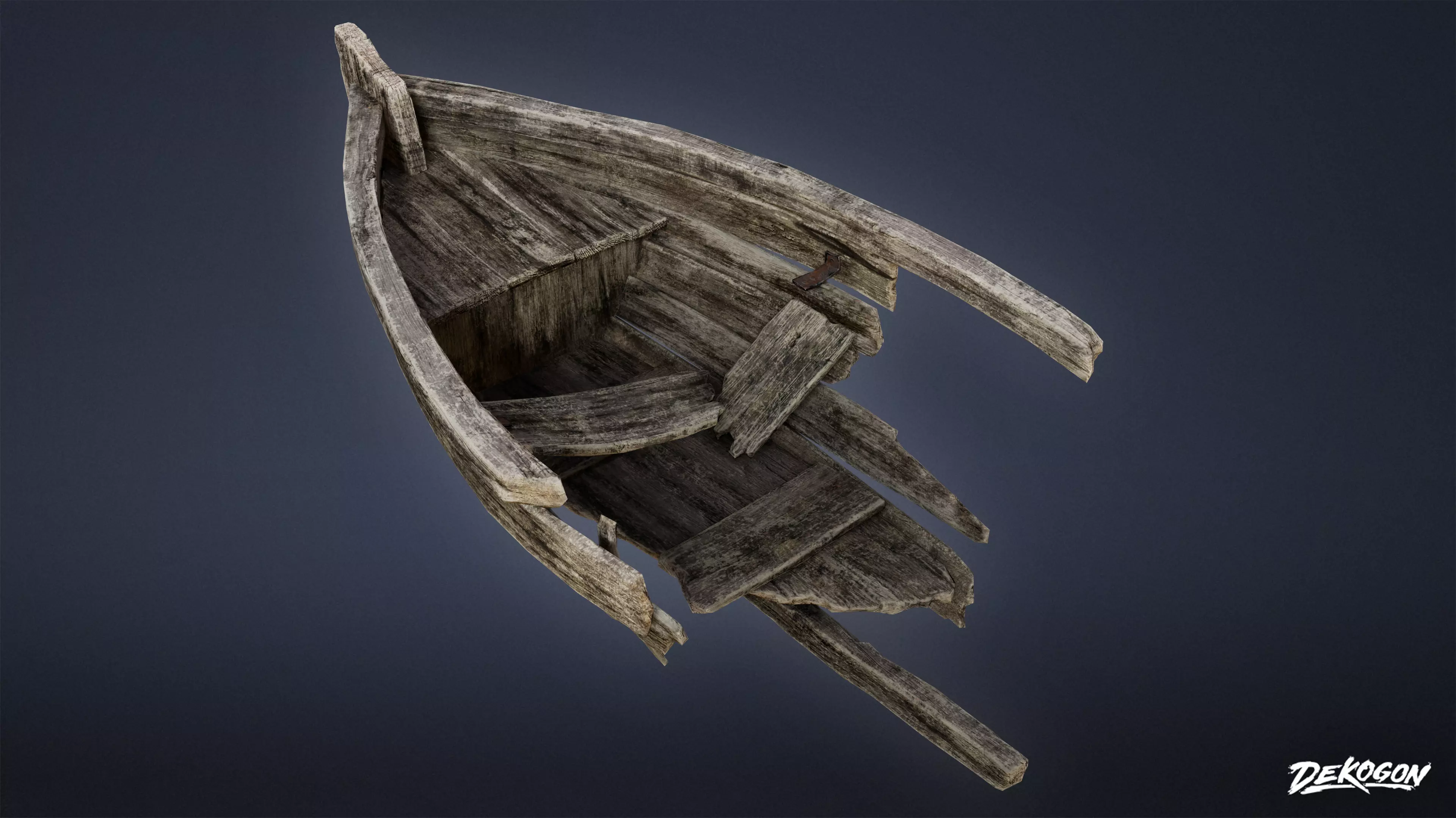 PIRATES - Boat Wreck 01 - LOW POLY Low-poly 3D model_0