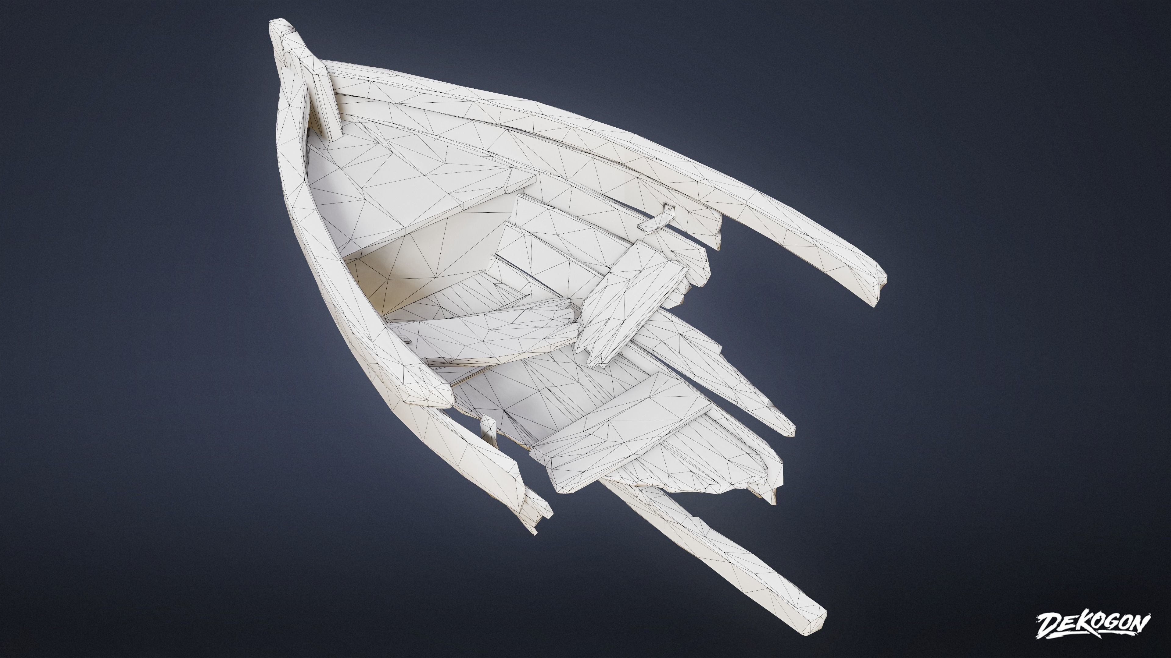 PIRATES - Boat Wreck 01 - LOW POLY Low-poly 3D model_1