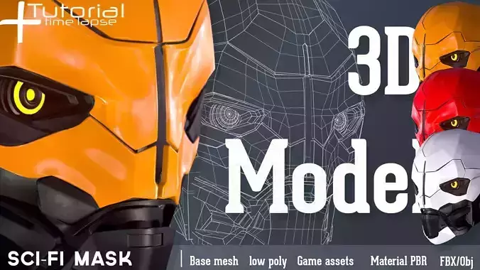 SCI-FI Mask   3d model   Low-poly 3D model