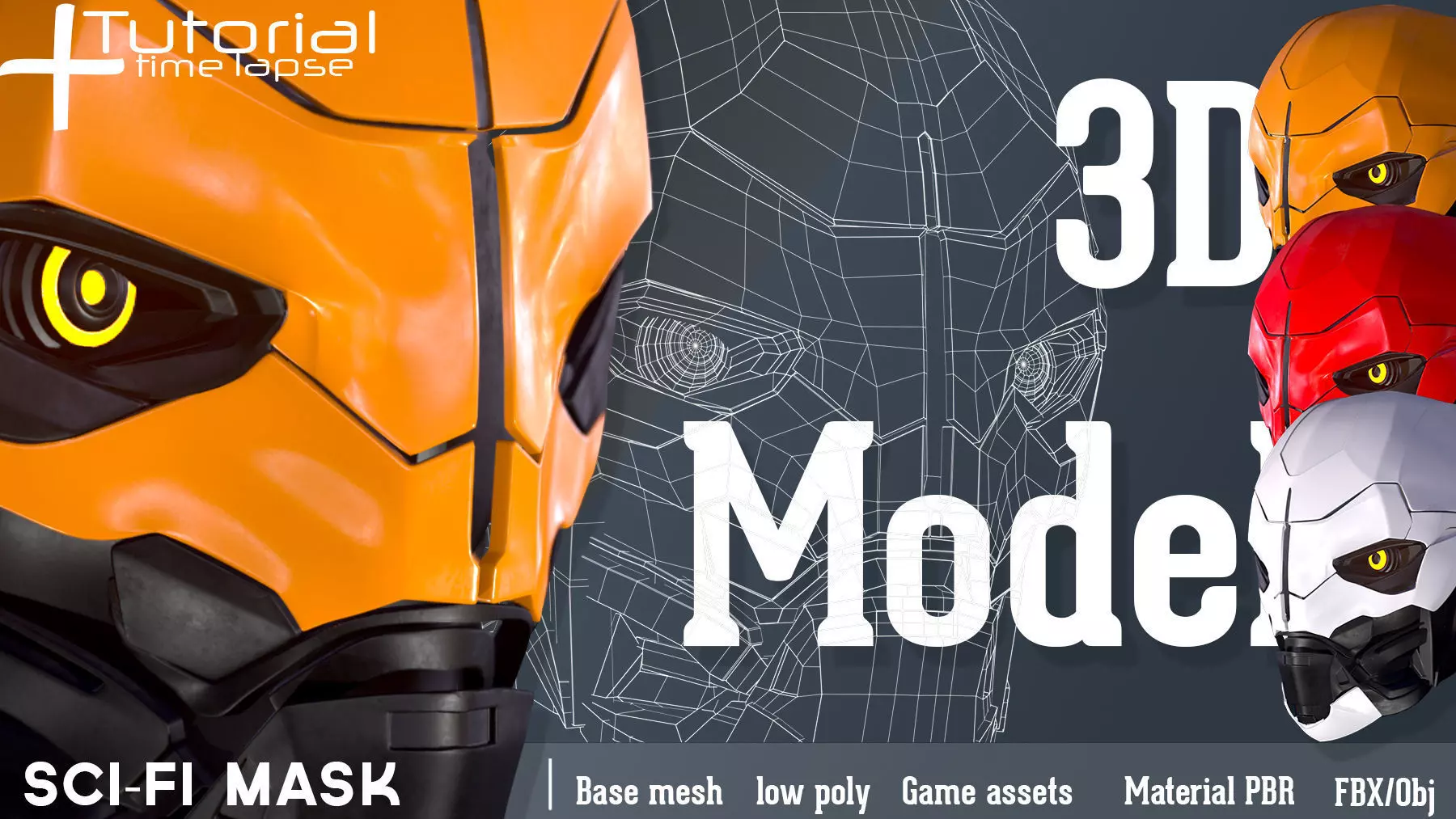 SCI-FI Mask   3d model   Low-poly 3D model_0