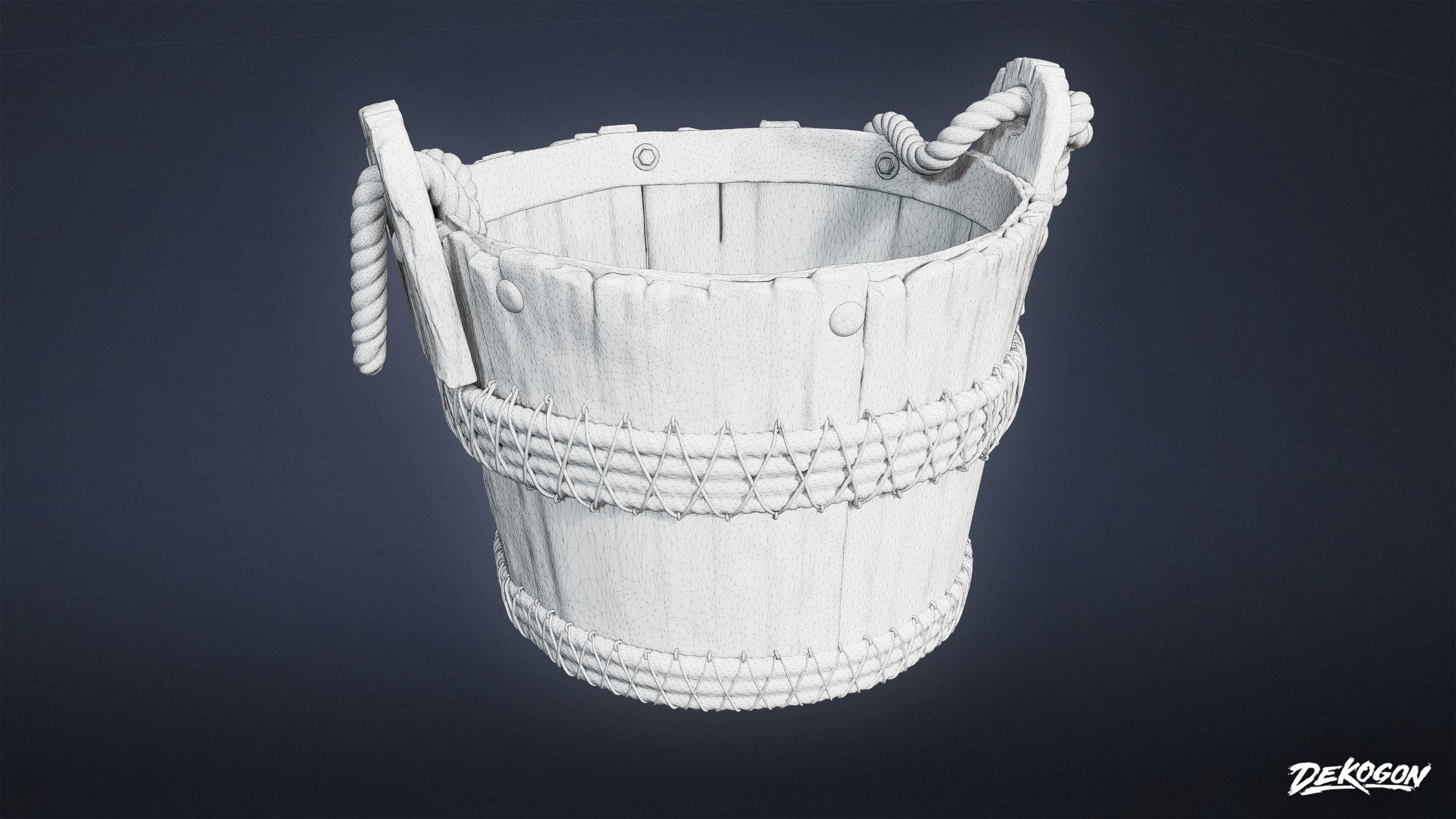 PIRATES - Bucket 01 Bucket 02 - NANITE Low-poly 3D model_2