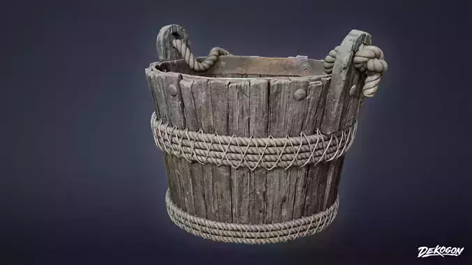 PIRATES - Bucket 01 Bucket 02 - NANITE Low-poly 3D model
