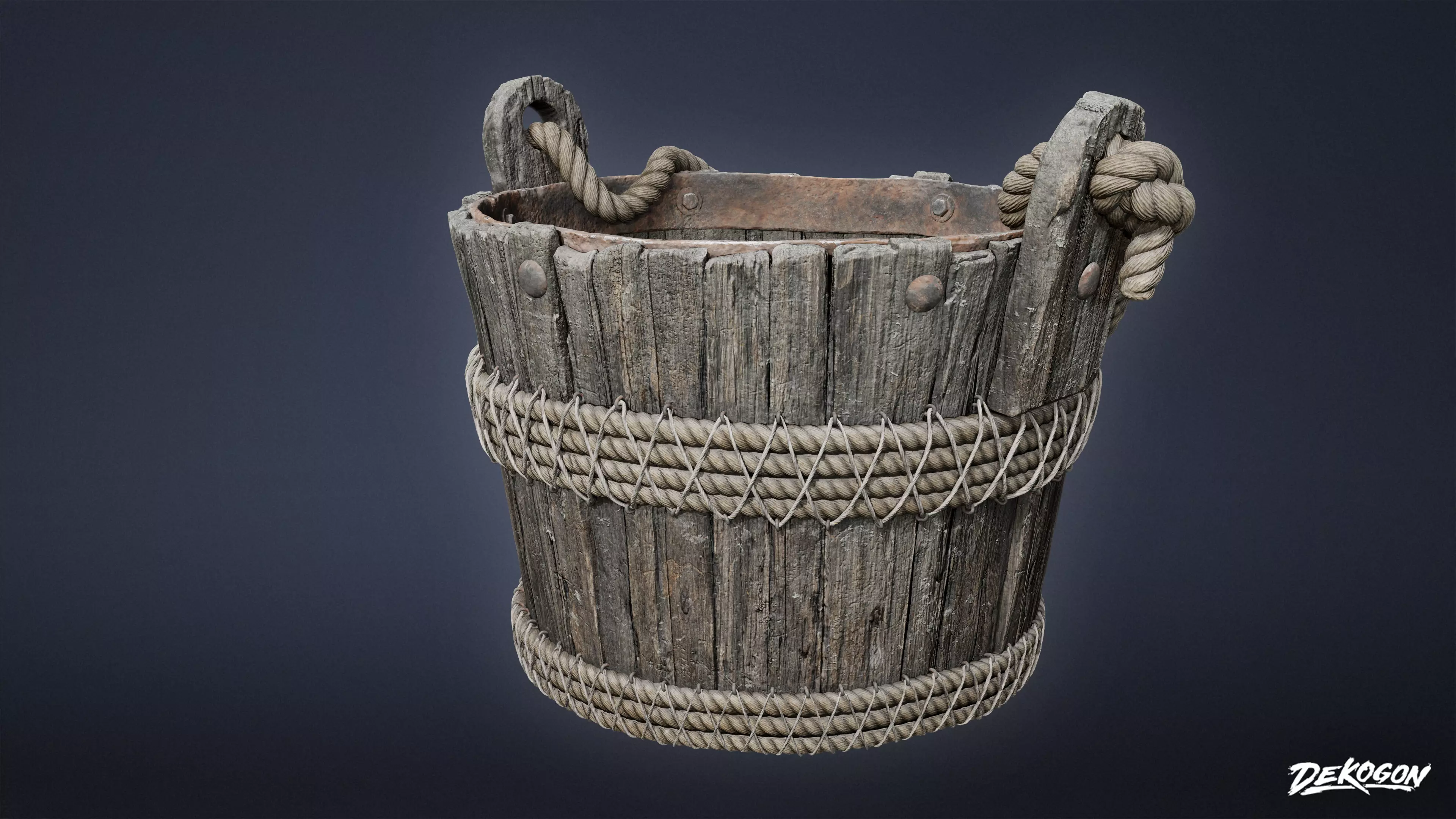 PIRATES - Bucket 01 Bucket 02 - NANITE Low-poly 3D model_0