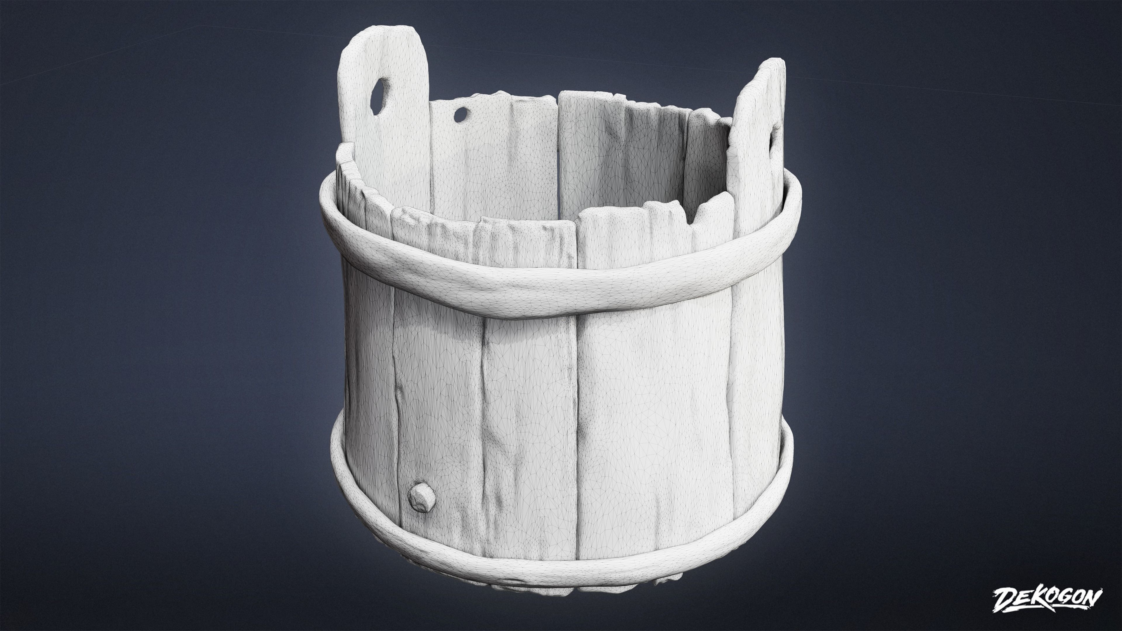 PIRATES - Bucket 01 Bucket 02 - NANITE Low-poly 3D model_8