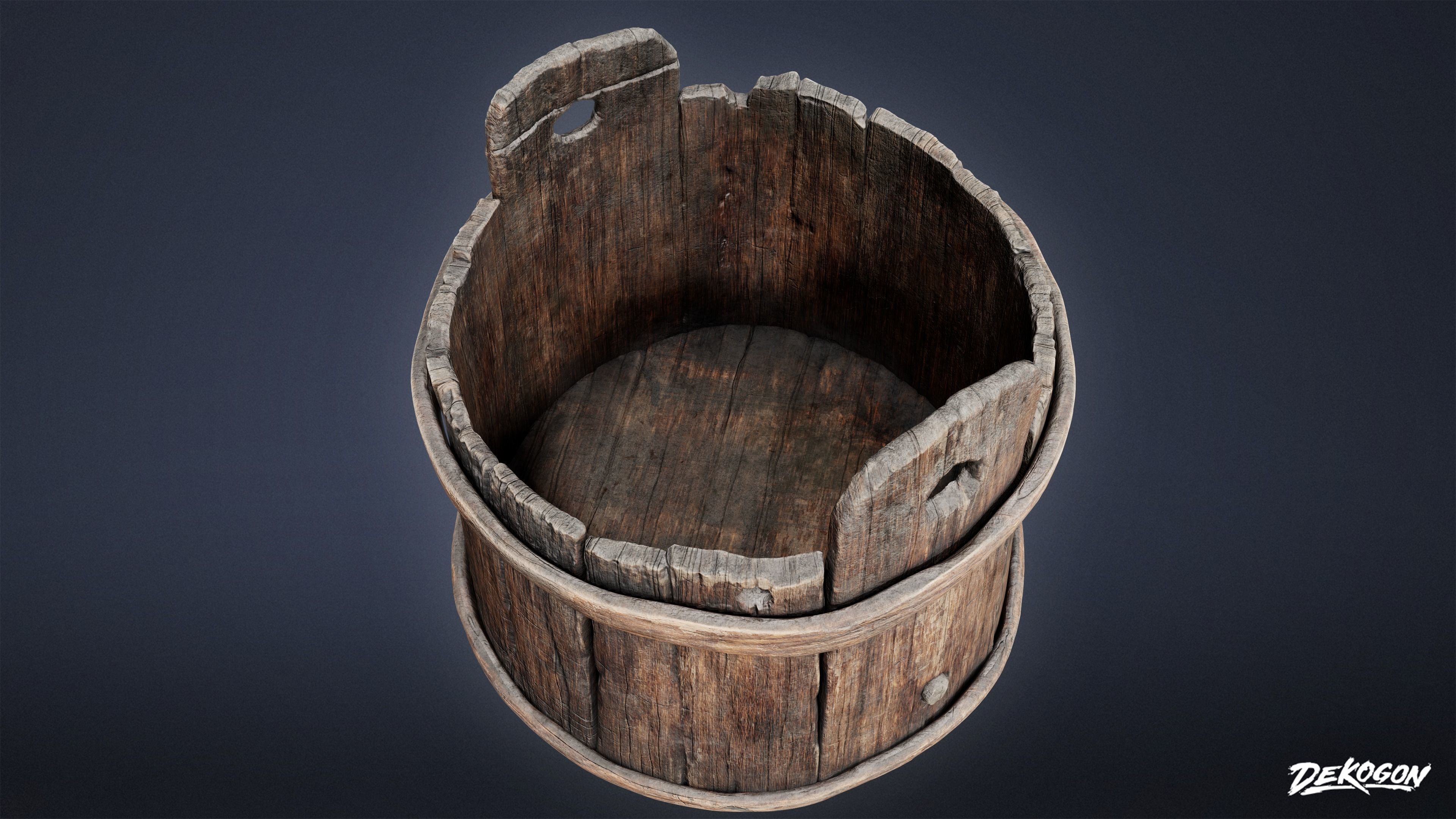 PIRATES - Bucket 01 Bucket 02 - NANITE Low-poly 3D model_11