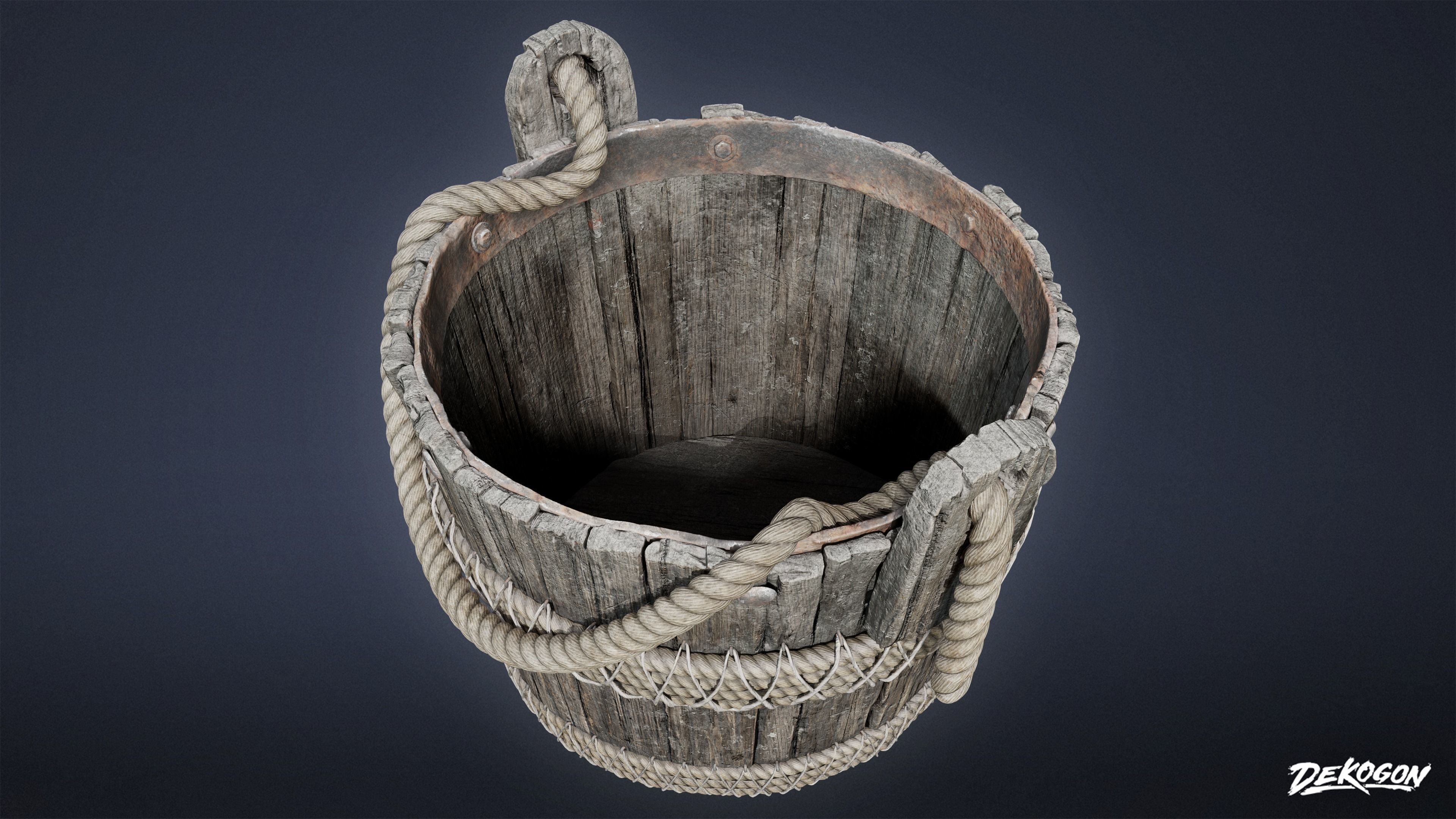 PIRATES - Bucket 01 Bucket 02 - NANITE Low-poly 3D model_5