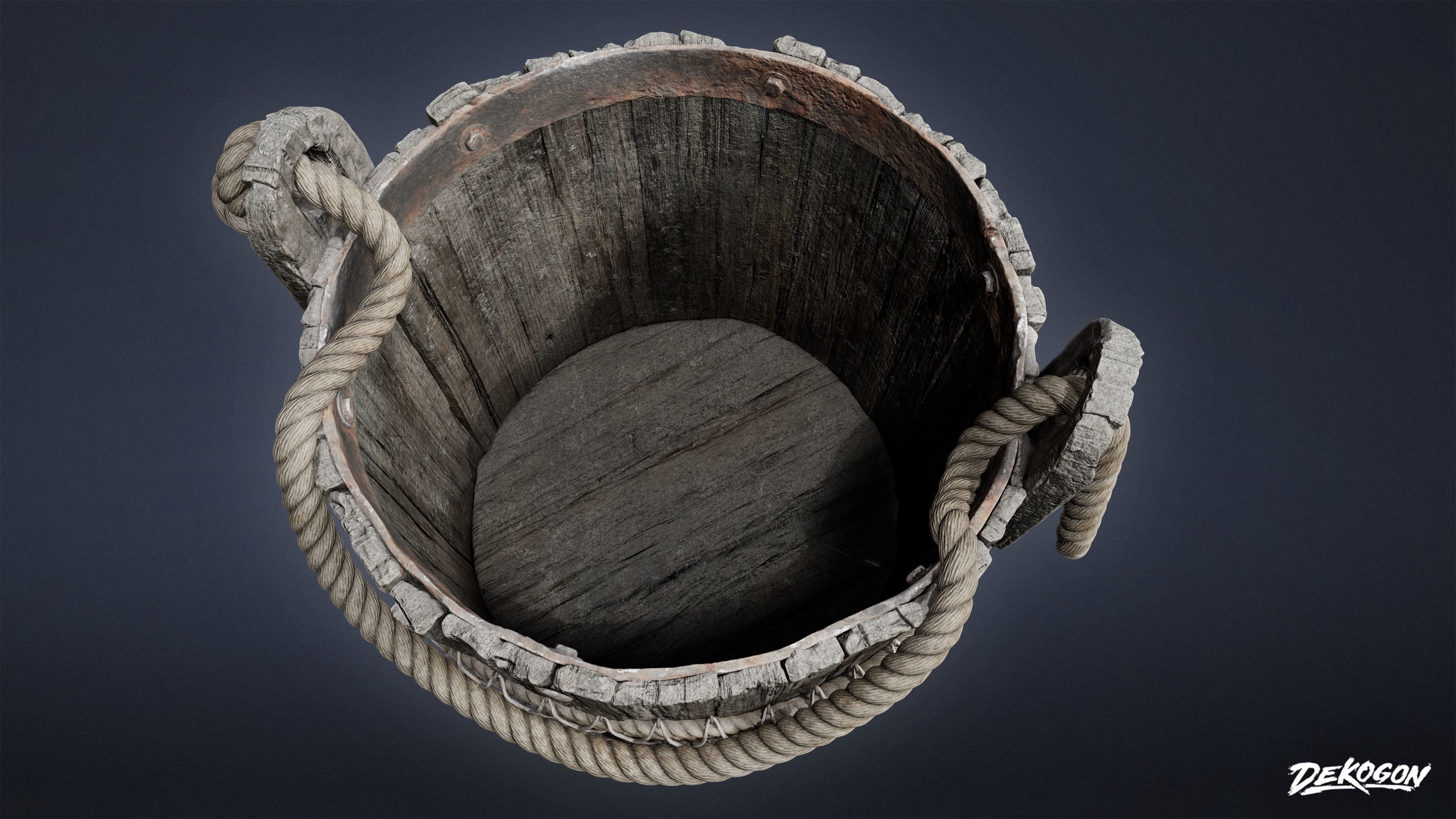 PIRATES - Bucket 01 Bucket 02 - NANITE Low-poly 3D model_6