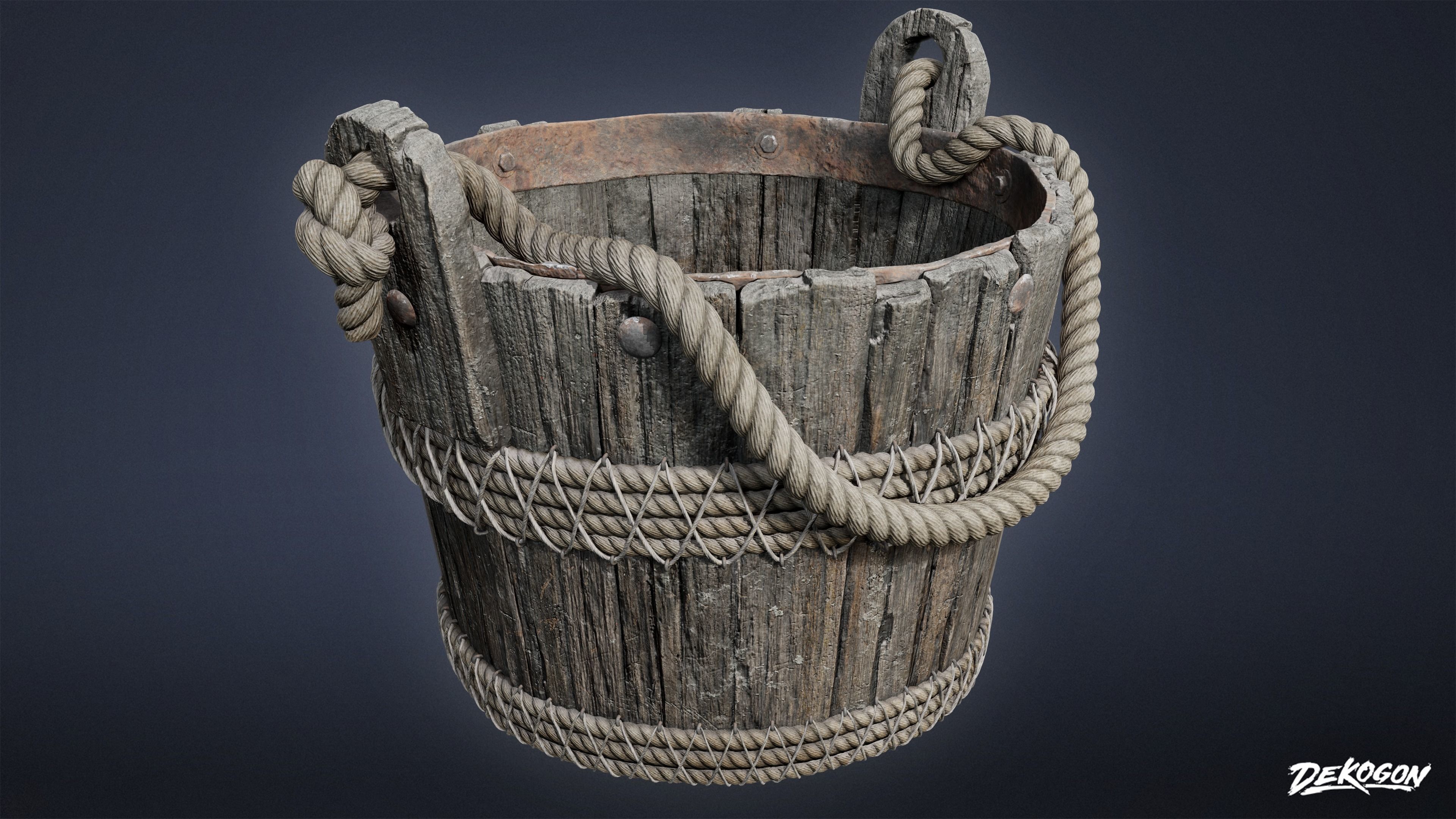 PIRATES - Bucket 01 Bucket 02 - NANITE Low-poly 3D model_1