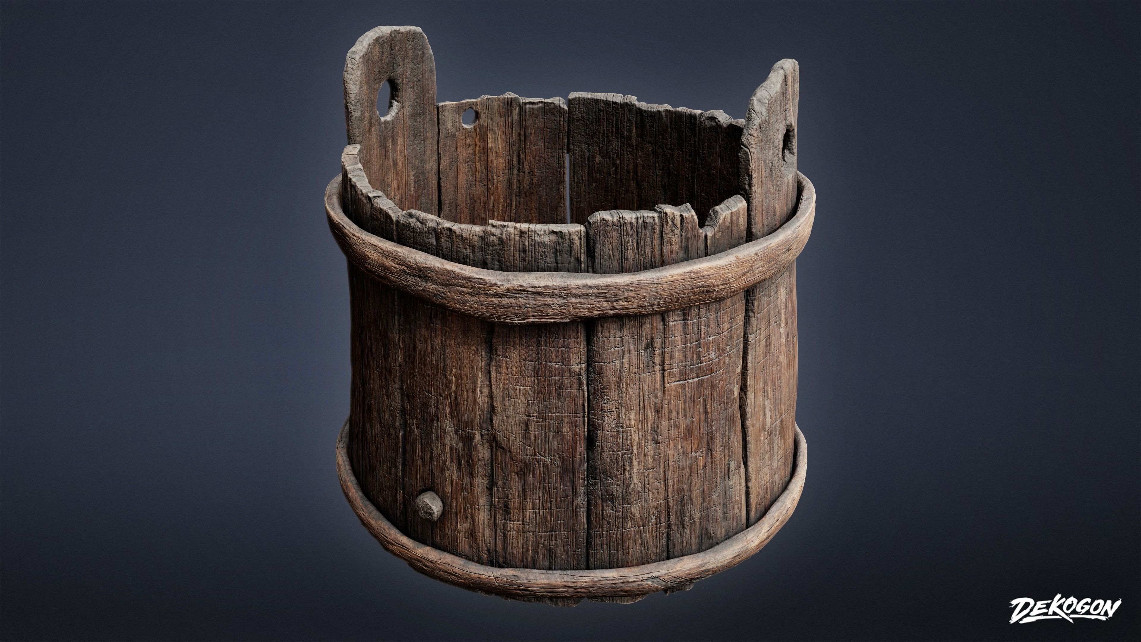 PIRATES - Bucket 01 Bucket 02 - NANITE Low-poly 3D model_14