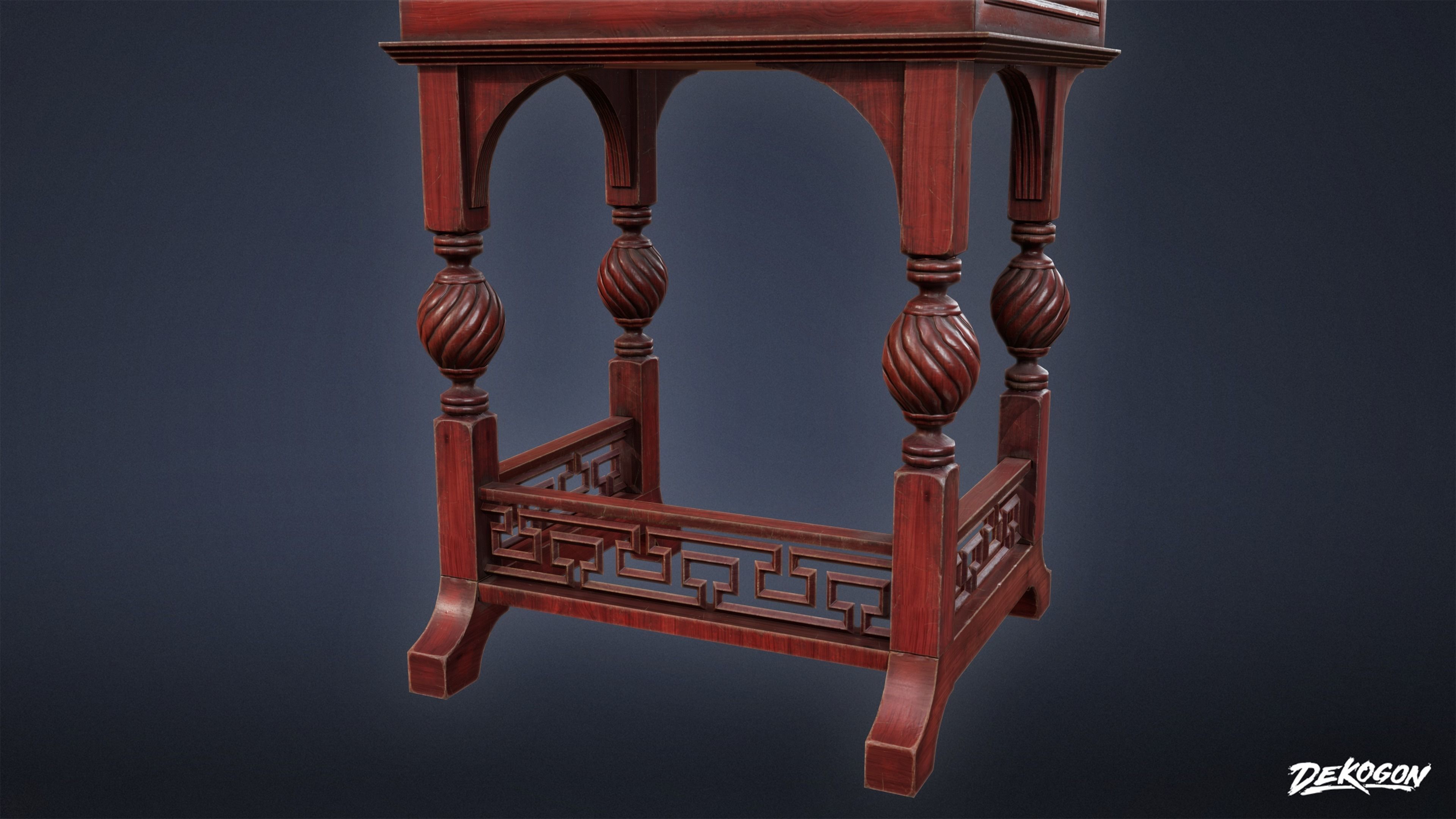 PIRATES - Victorian Desk 01 - NANITE AND LOW POLY 3D model_20