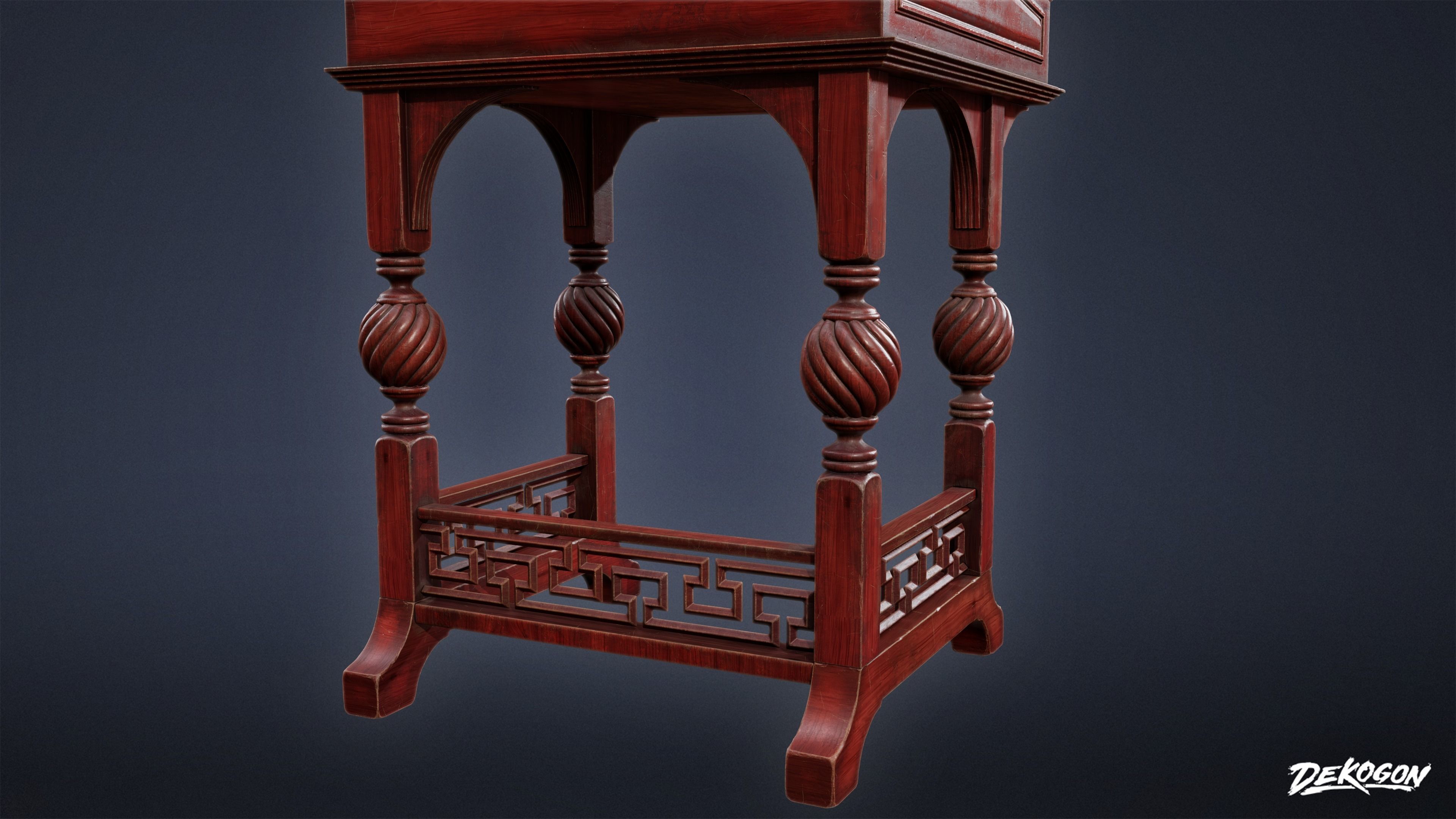 PIRATES - Victorian Desk 01 - NANITE AND LOW POLY 3D model_7