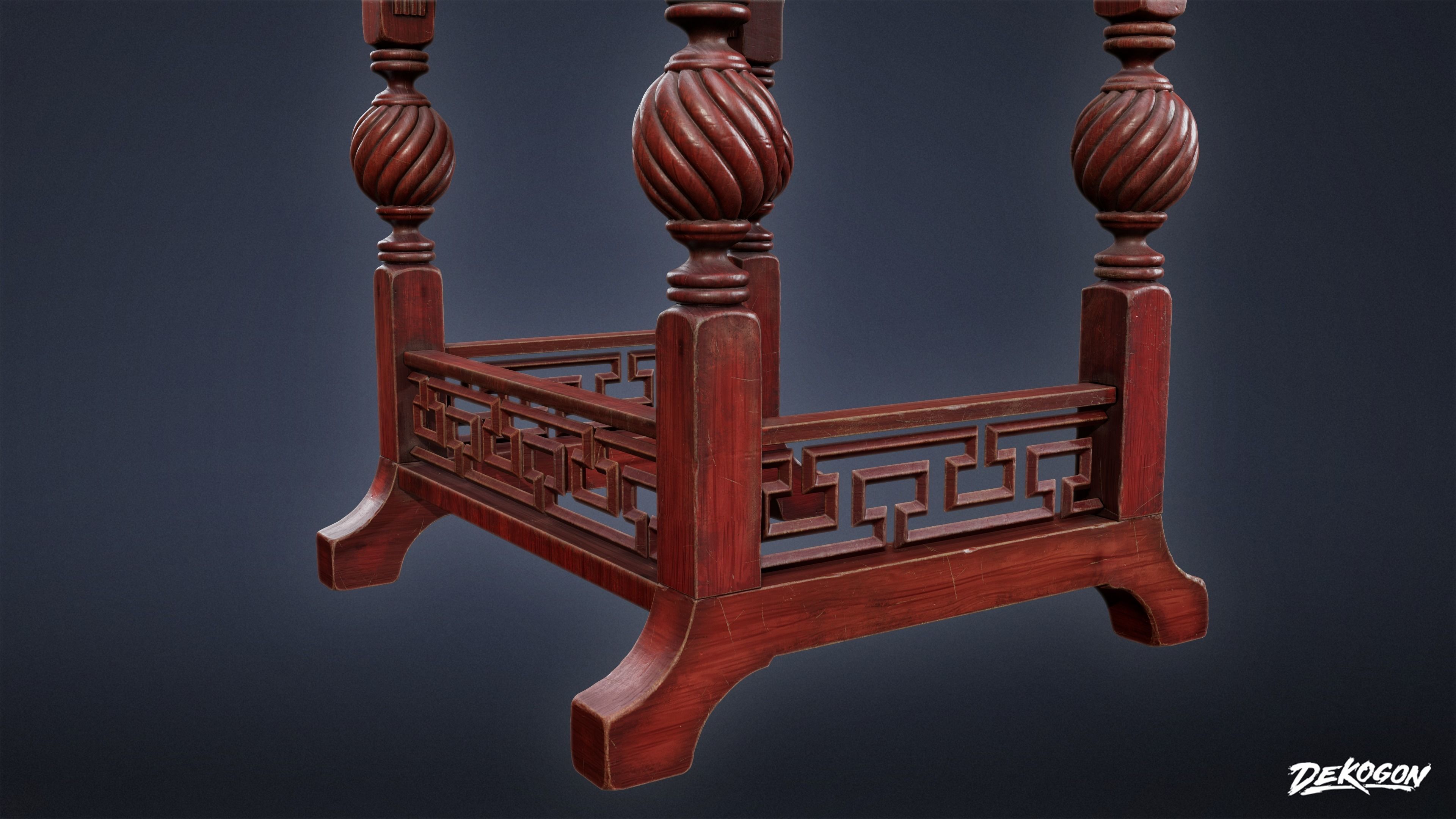 PIRATES - Victorian Desk 01 - NANITE AND LOW POLY 3D model_9