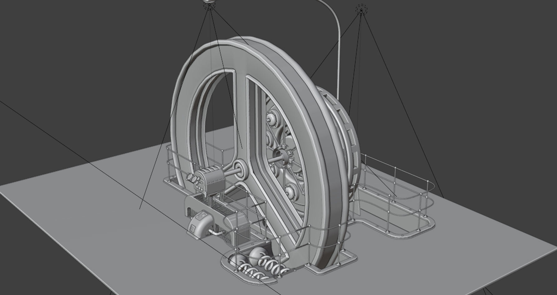 Dieselpunk Engine 3D model_6
