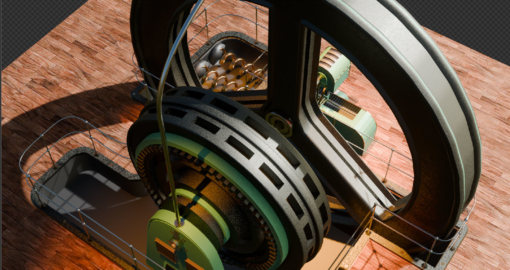 Dieselpunk Engine 3D model_5